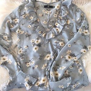 Missguided floral blouse